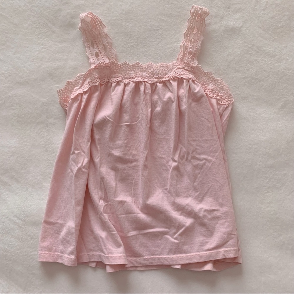 Gap Girls Light Pink Pretty Dainty Eyelet Lace Top Size XXL 14-16